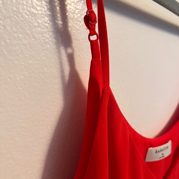 Babaton Silk 100% XS Red Tank Top Chiffon - Picture 2 of 4
